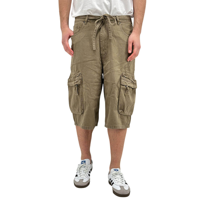 Rytual Men's Shorts, Bermuda, Drawstring, Cotton, Green