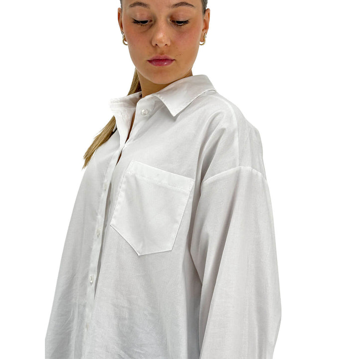 Tensione In, Camicia, Donna, Cotone, Bianco