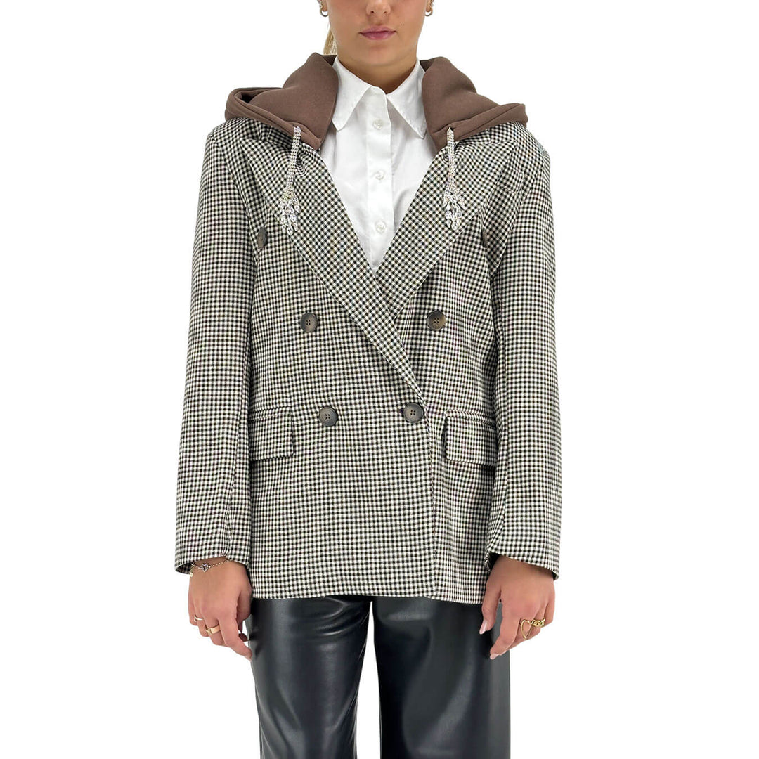 Tensione In, Giacca, Donna, Pied de Poule, Beige