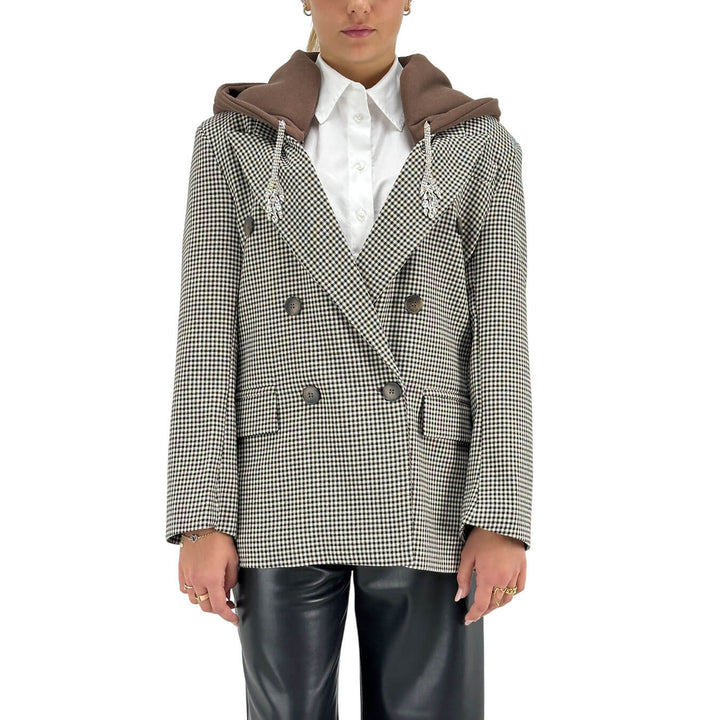 Tensione In, Giacca, Donna, Pied de Poule, Beige