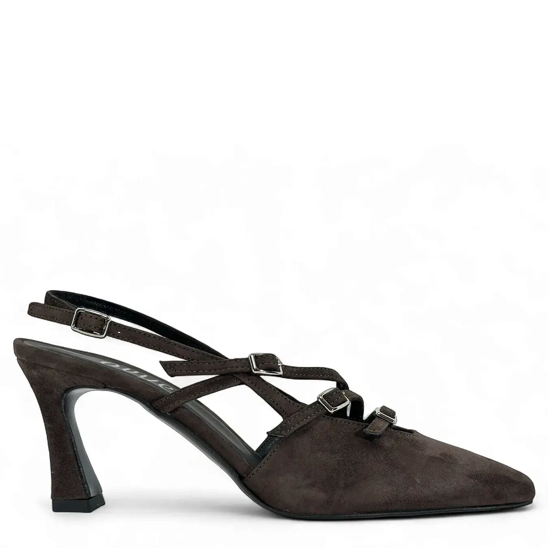 Ovyé, Décolleté, Donna, Pelle Scamosciata, Moro
