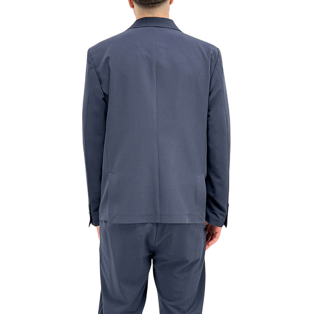 BL.11 Block Eleven Men's Jacket, Single Breasted, Mixed Fabric, Blue