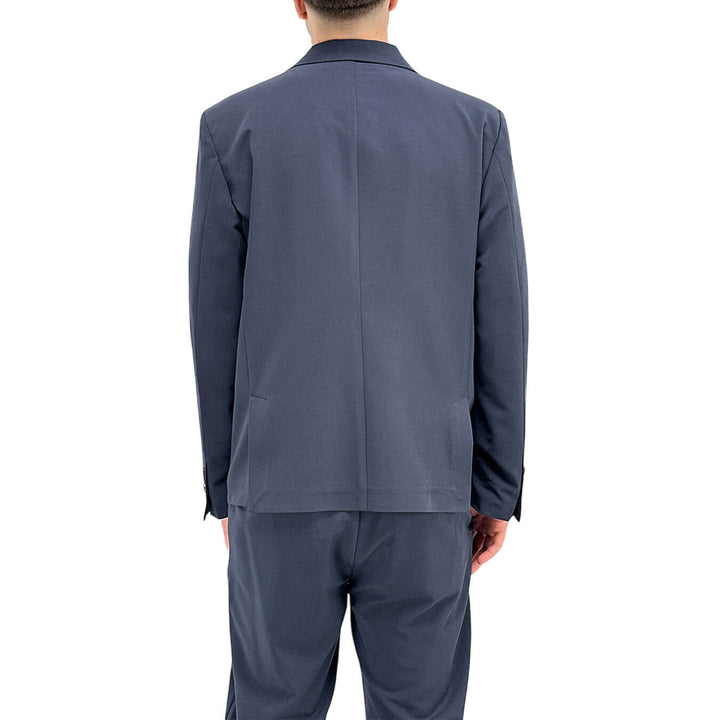 BL.11 Block Eleven Men's Jacket, Single Breasted, Mixed Fabric, Blue