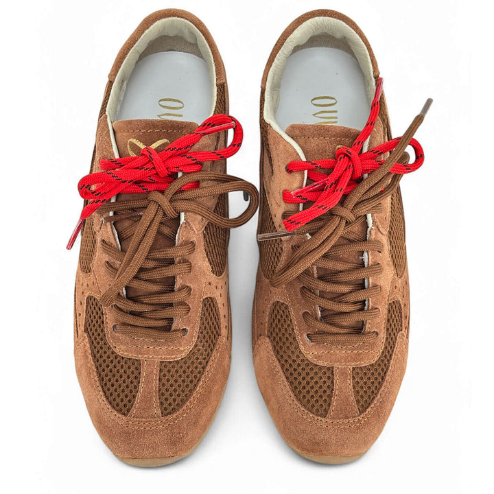 Ovyé Women's Shoes, Sneakers, Suede, Brown