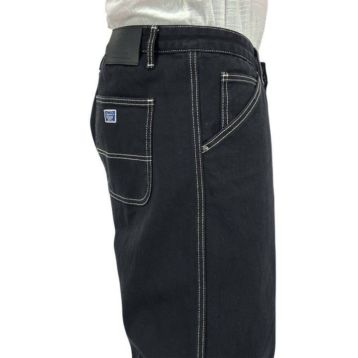 Rytual Men's Shorts, Bermuda, Denim, Cotton, Black