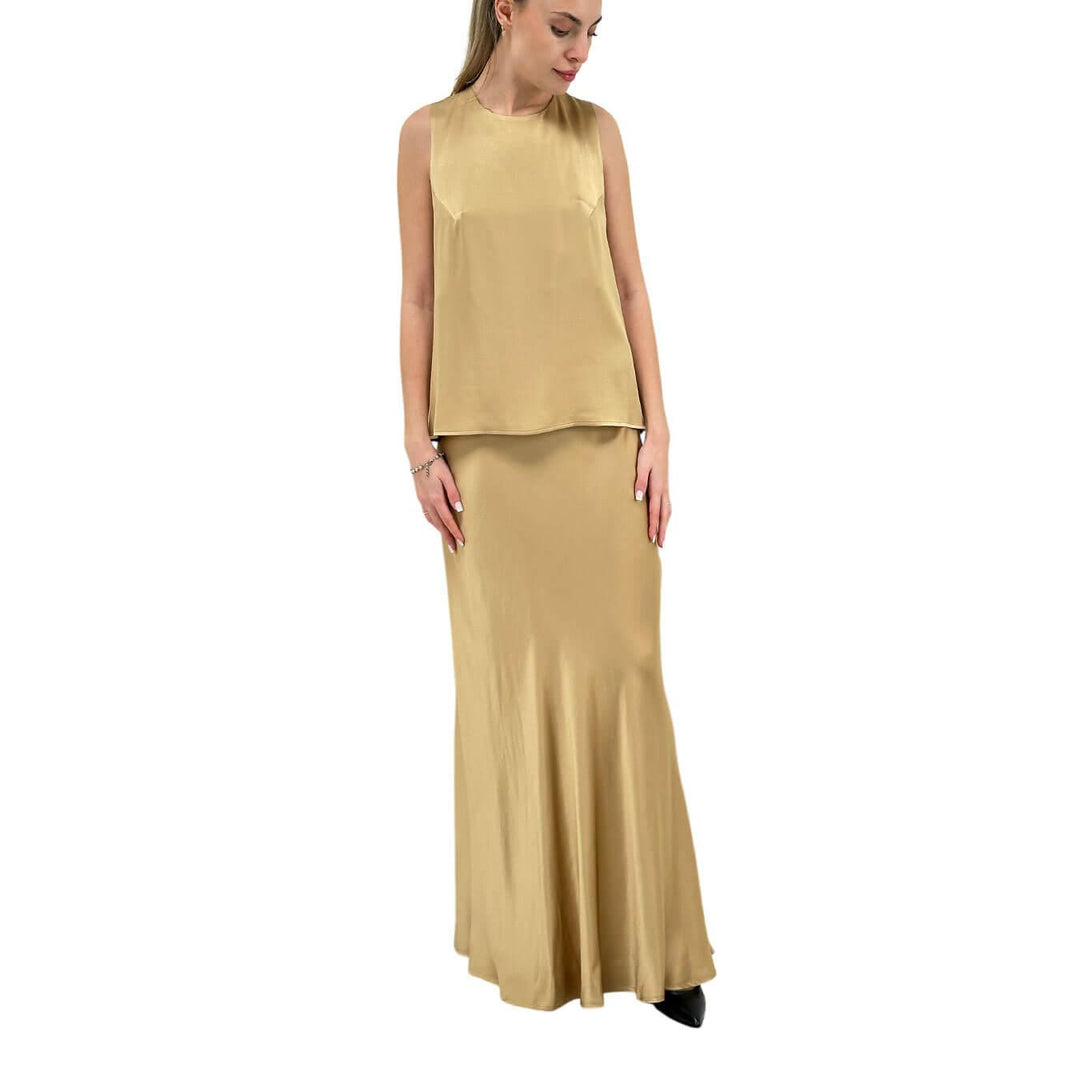 Ottod'Ame Women's Sweater, Top, Knot on the Back, Viscose, Beige