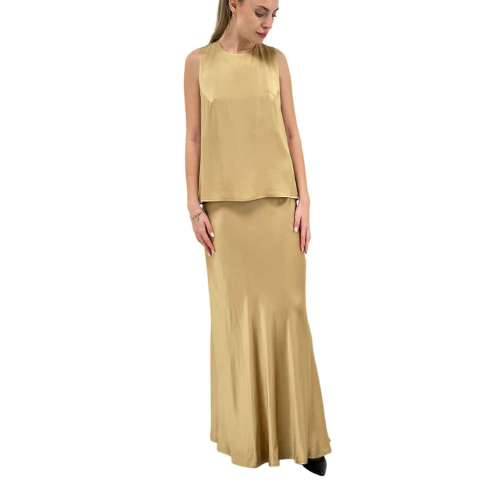 Ottod'Ame Women's Sweater, Top, Knot on the Back, Viscose, Beige