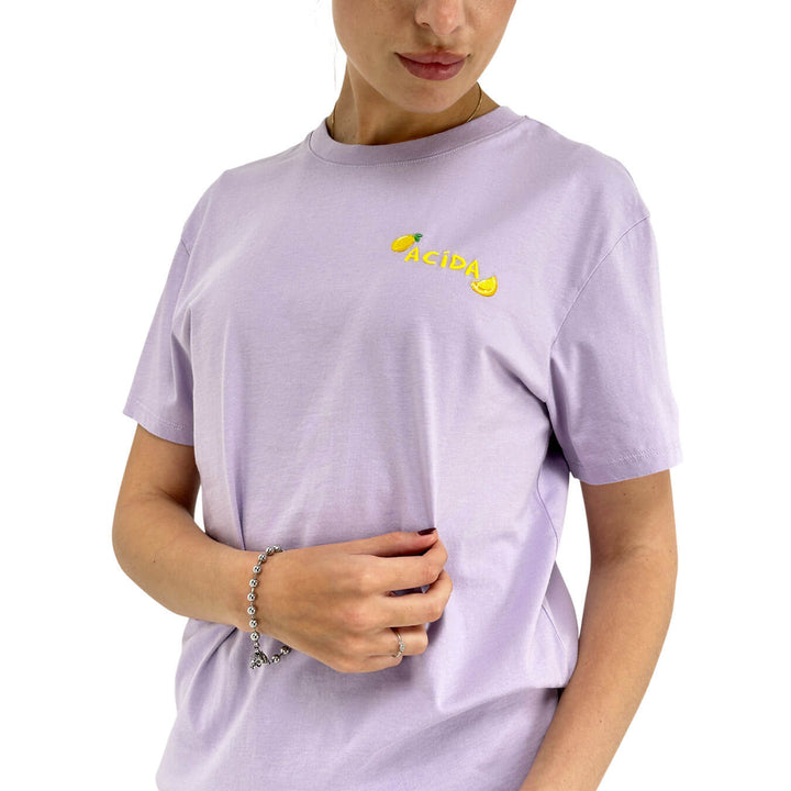 Mc2 Saint Barth Maglia Donna, T-Shirt, Girocollo, Cotone, Lilla