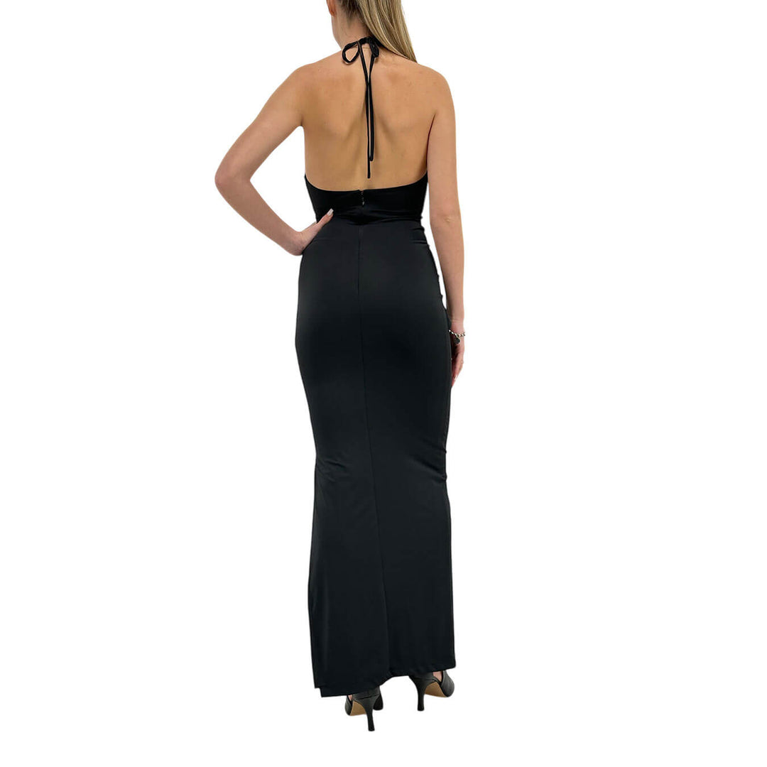 Relish Salamanca Women's Dress, Long, Cut-Out Rings, Black