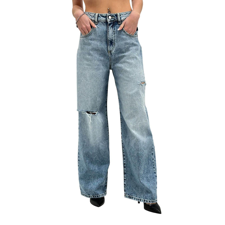 Icon Denim Poppy Women's Trousers, Jeans, Cotton, Light Blue