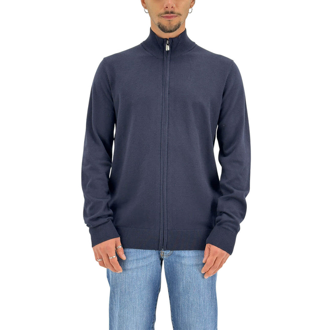 Markup, Maglia Zip, Uomo, Viscosa, Blu