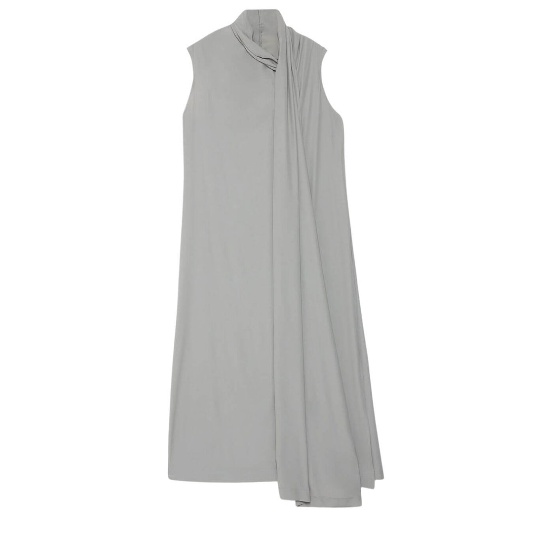 Ottod'Ame Women's Dress, Long, Draped, Silk Blend, Grey