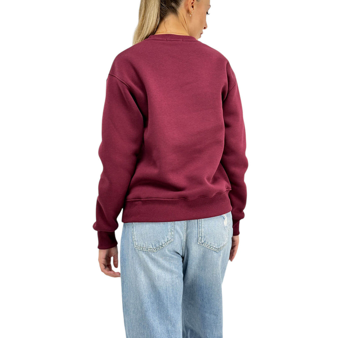 Supercultures, Sweatshirt, Woman, Cotton, Bordeaux