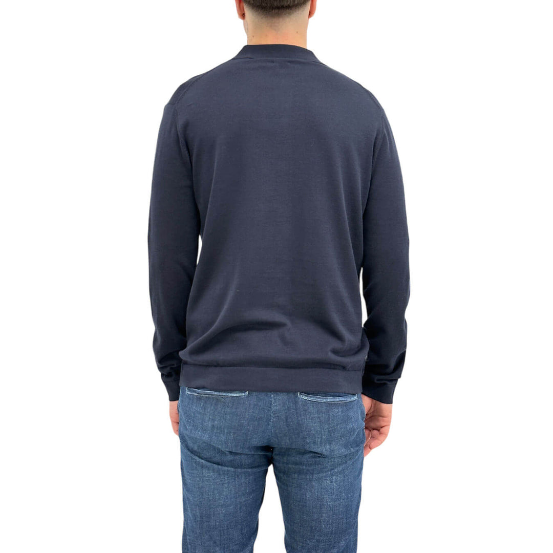 MarKup Men's Polo Shirt, Buttons, Cotton, Blue