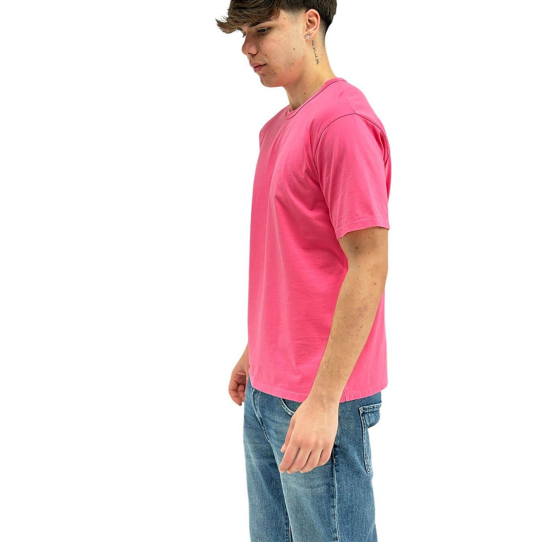 Amaranth Men's Basic T-Shirt, Crewneck, Cotton, Pink