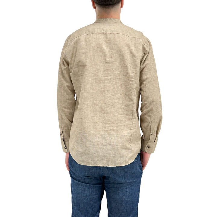 MarKup Men's Shirt, Mandarin Collar, Basic Model, Beige