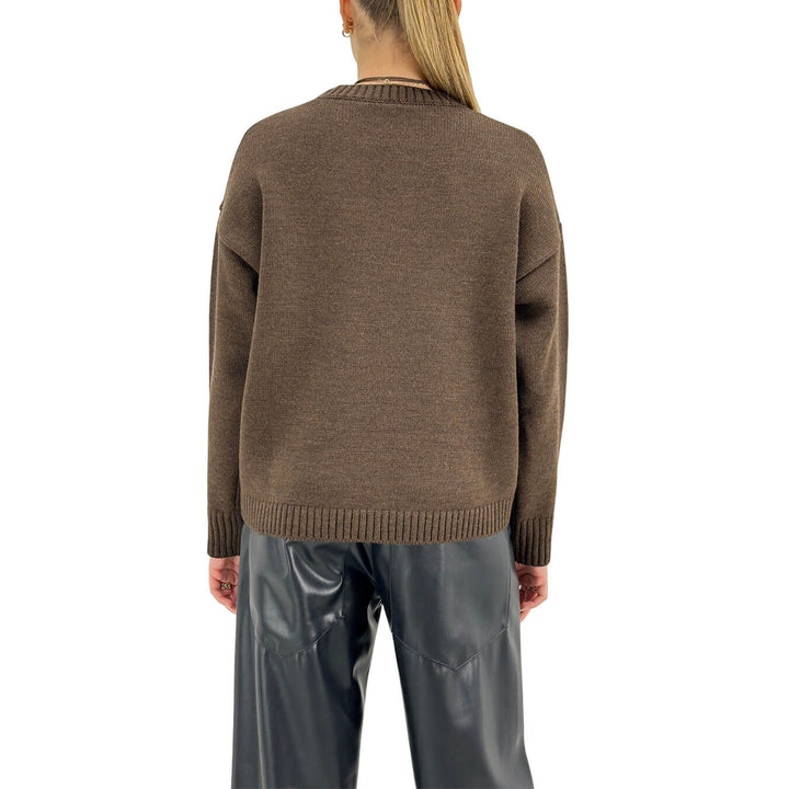 Tensione In, Maglia, Donna, Tessuto Misto, Marrone