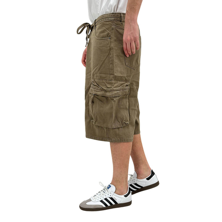 Rytual Men's Shorts, Bermuda, Drawstring, Cotton, Green