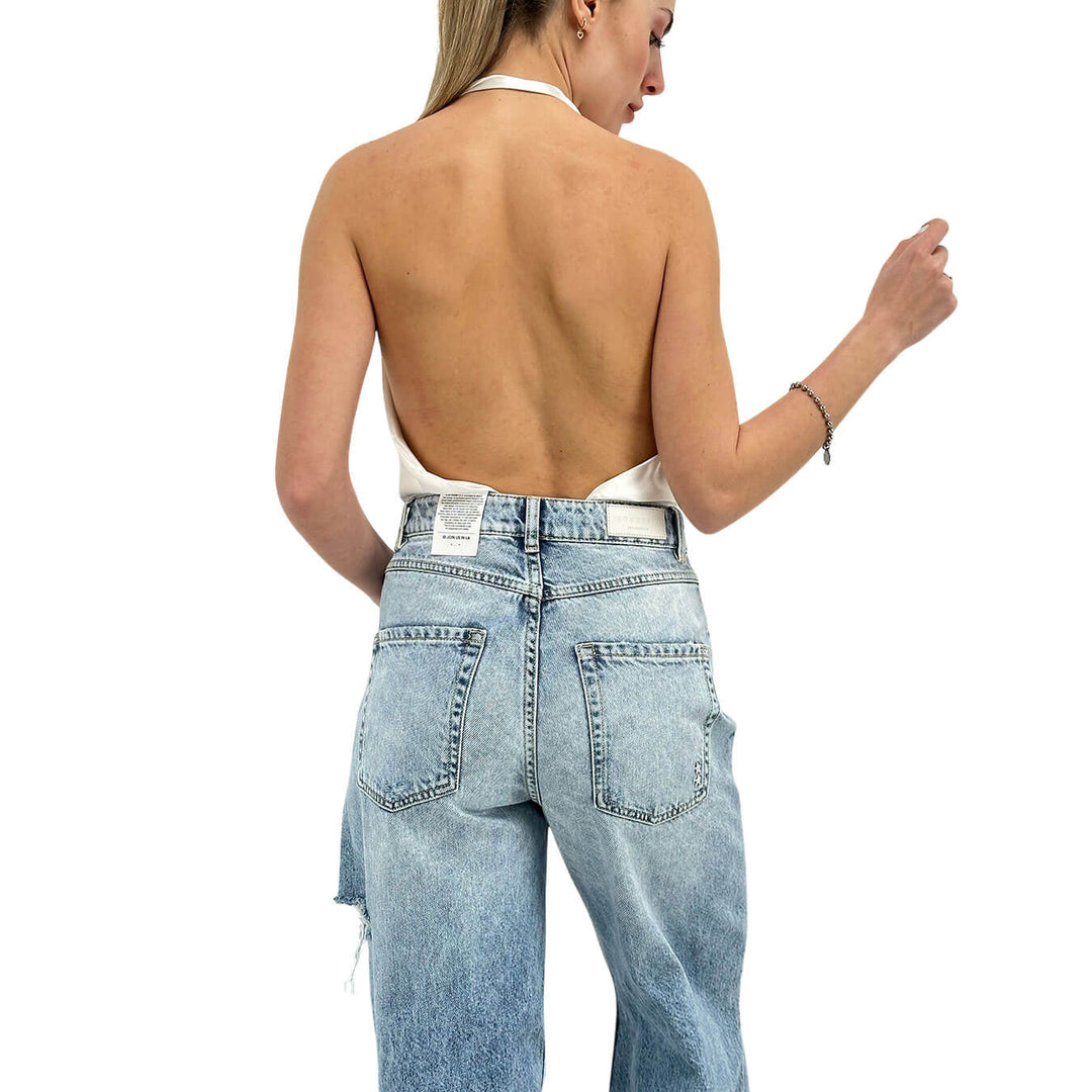 Relish Women's Jersey, Top, Backless, White