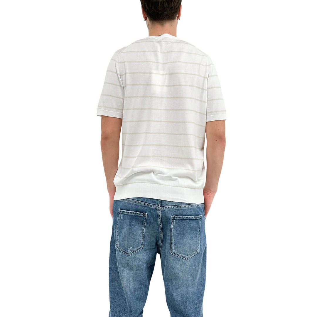 MarKup Maglia Uomo, T-Shirt Uomo, Girocollo, Cotone, Bianco