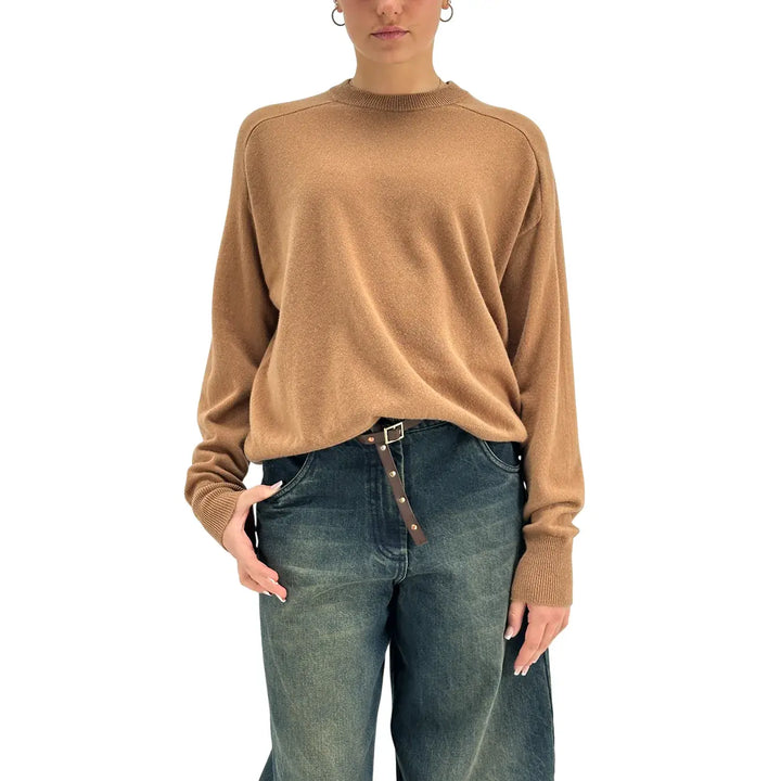 Tensione In, Maglia, Donna, Lana, Marrone