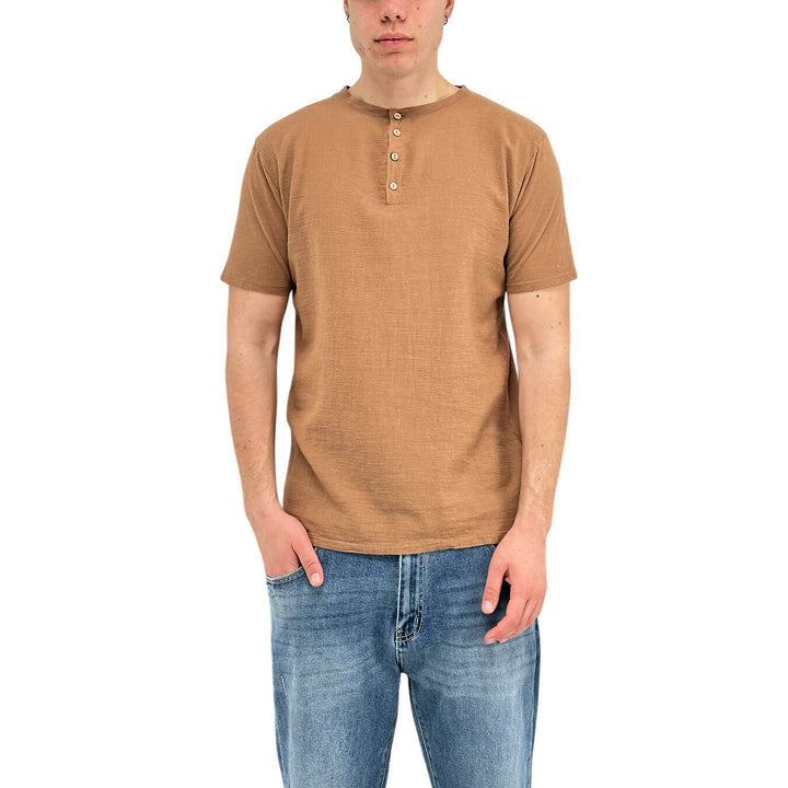 BL.11 Block Eleven Men's Jersey, Short Sleeve, Cotton, Brown