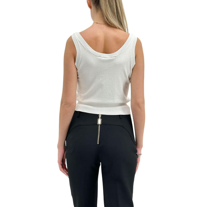 Relish Women's Apple Jersey, Tank Top, Logo Loops, White
