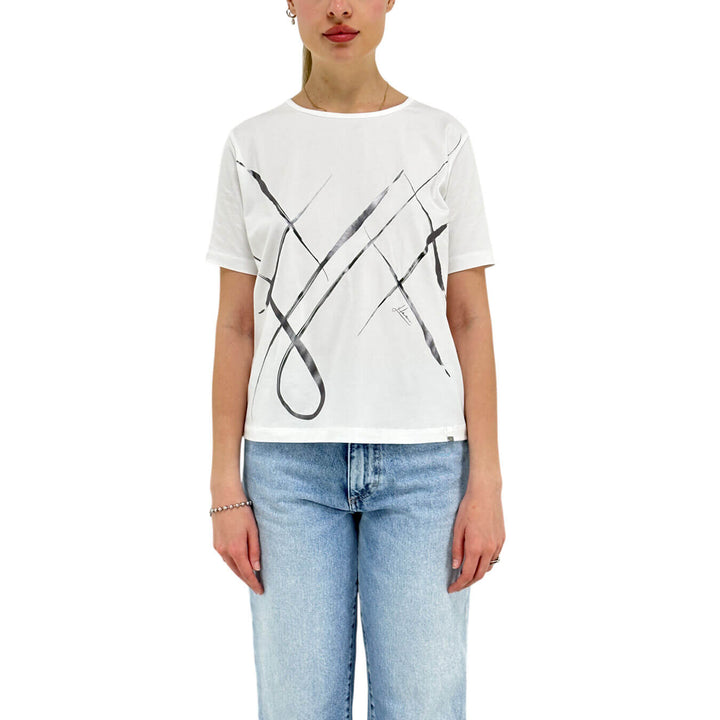 Herno Women's Jersey, Cotton Jersey Blend T-Shirt, White