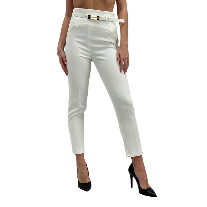 Relish Explore Women's Pants, High Waist, Strap, White