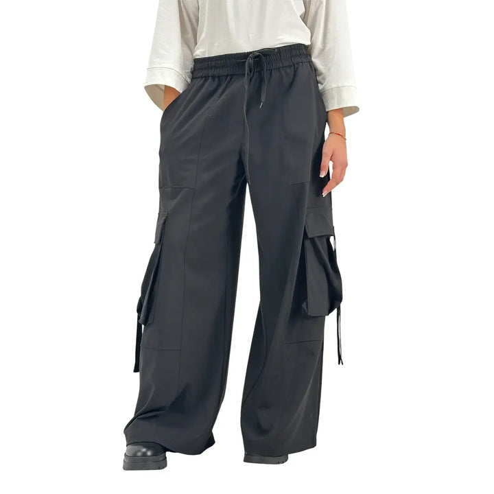 Tensione In, Pantaloni, Donna, Tessuto Misto, Nero