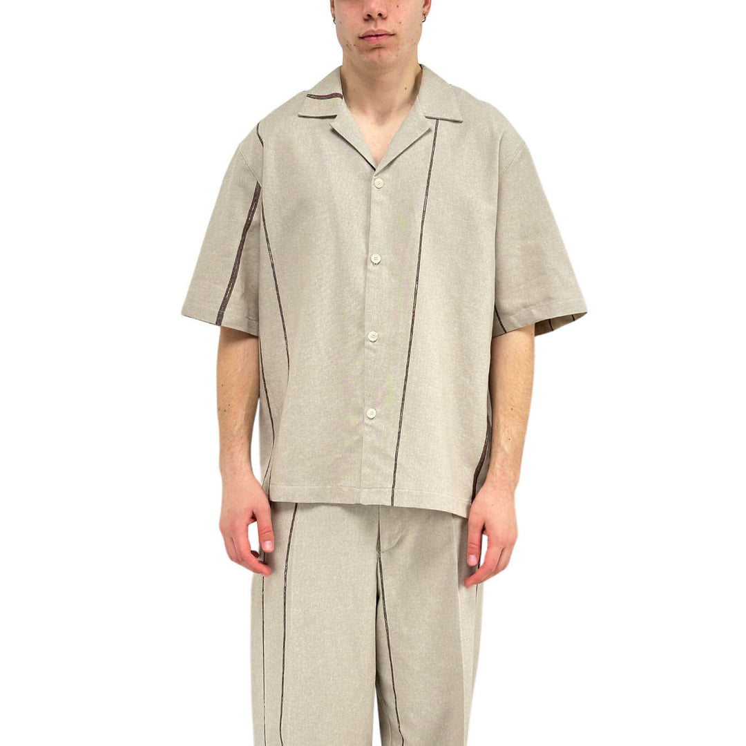 I'm Brian Men's Shirt, Casual, Short Sleeve, Cotton, Beige
