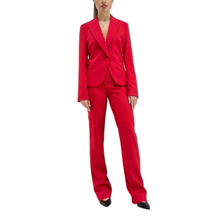 Relish Rosalba Giacca Donna, Monopetto, Revers, Rosso