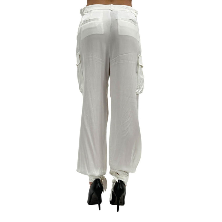 Relish Norma Women's Pants, High Waist, Pockets, White