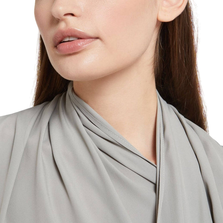 Ottod'Ame Women's Dress, Long, Draped, Silk Blend, Grey