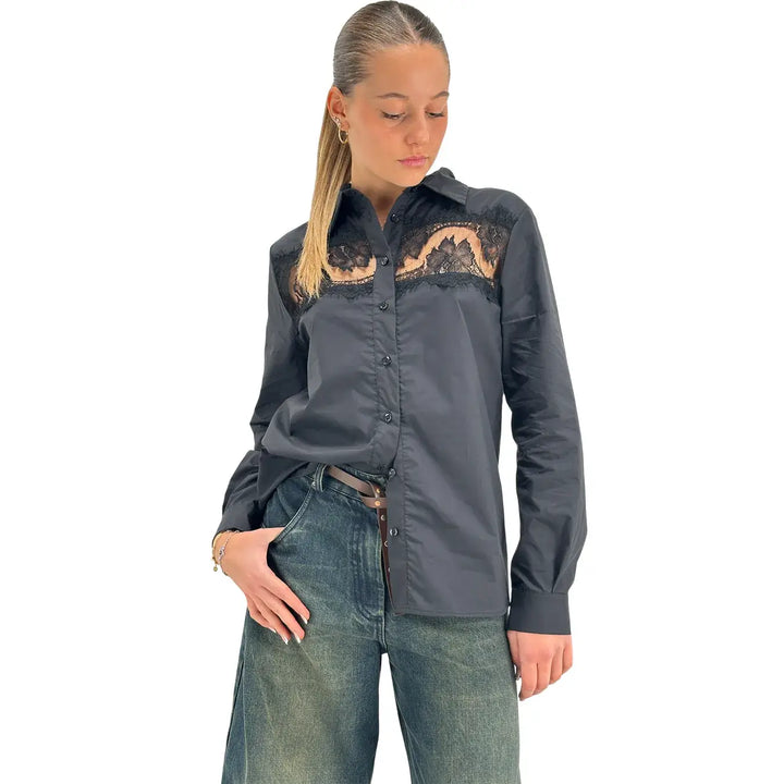 Markup, Camicia, Donna, Cotone, Nero