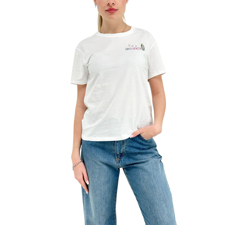Mc2 Saint Barth Maglia Donna, T-Shirt, Basic, Cotone, Bianco