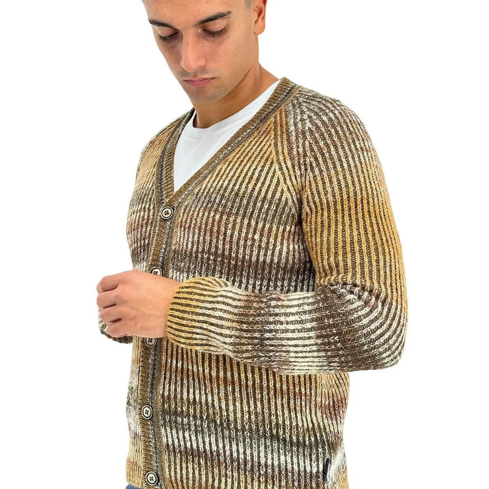 bob Cardigan, A24box, Bottoni Filato Stampa, Marrone, Bassiniboutique.it, 2023 a/i