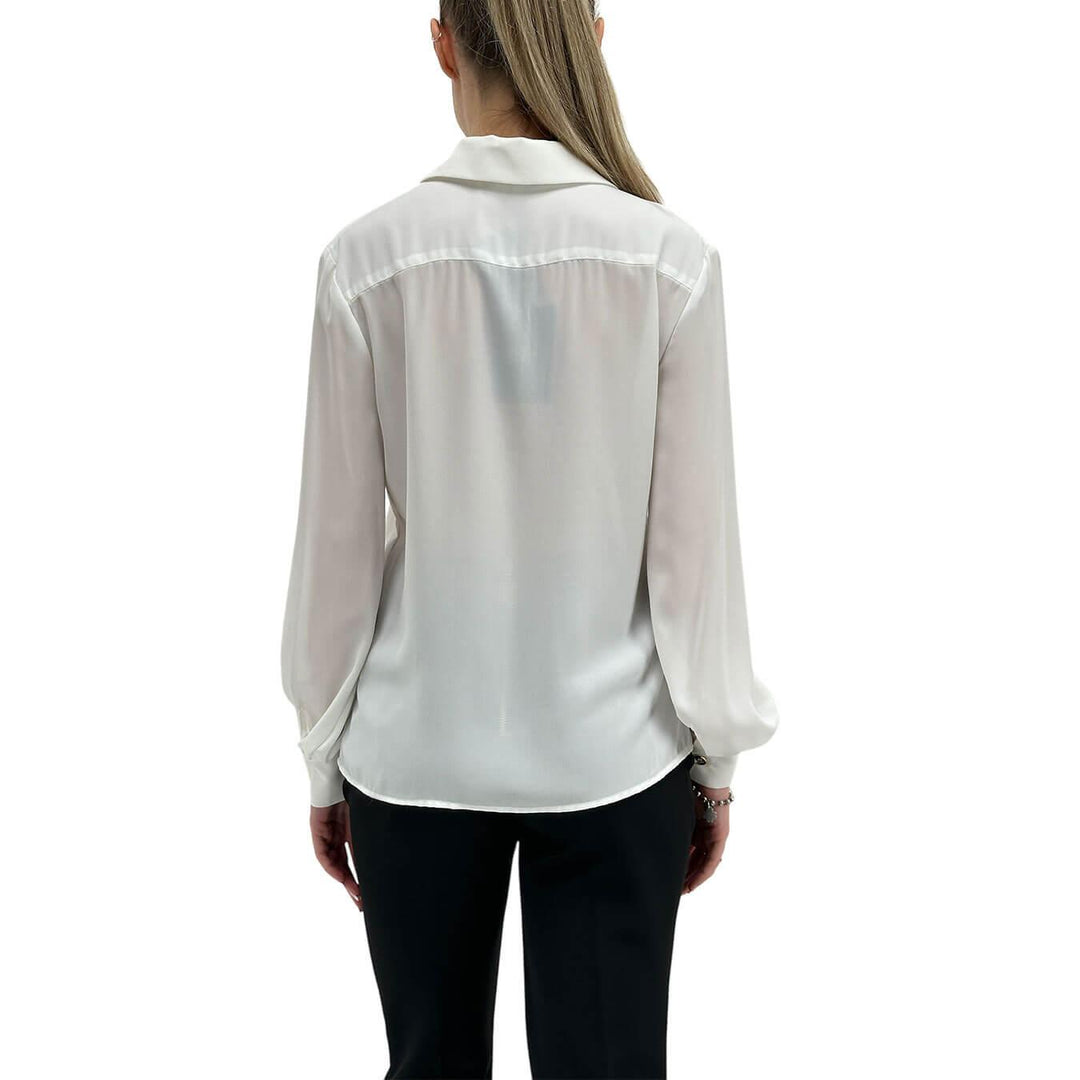 Relish Women's Shirt, Classic Model, V-Neck, White