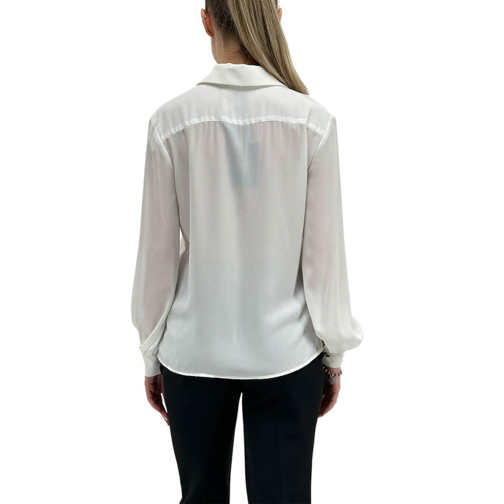 Relish Women's Shirt, Classic Model, V-Neck, White