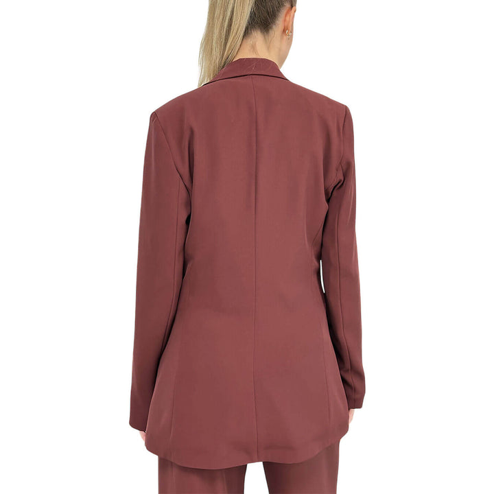 Tension In Women's Jacket, Single Breasted, Pins, Bordeaux