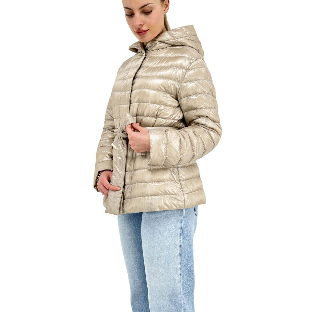 Herno Women's Jacket, Quilted, Ultralight, Hood, Chantilly