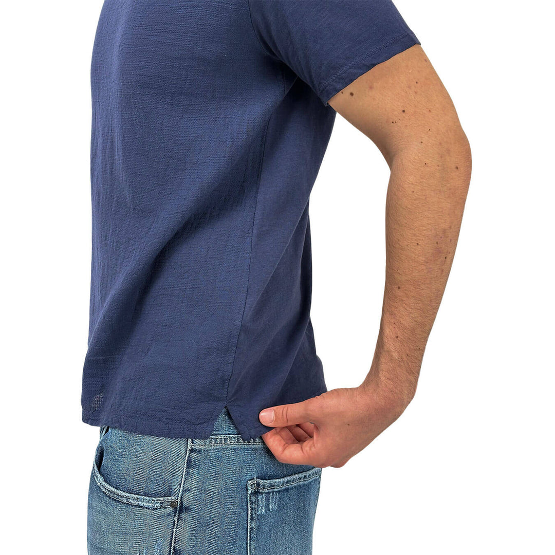 BL.11 Block Eleven Men's T-Shirt, Short Sleeve, Cotton, Blue