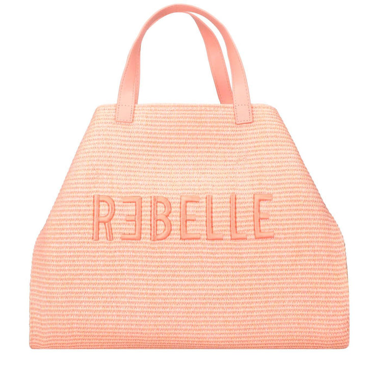 Rebelle Borsa Ashanti Donna, Shopping Bag, Tracolla, Paglia, Nude, bassiniboutique.it