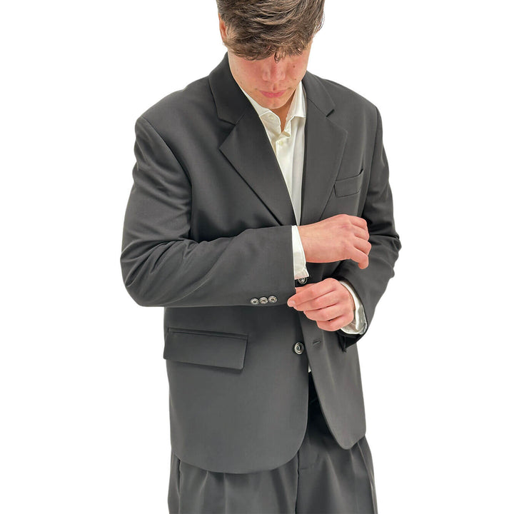 Imperial Men's Jacket, Classic, Single Breasted, Two Buttons, Black