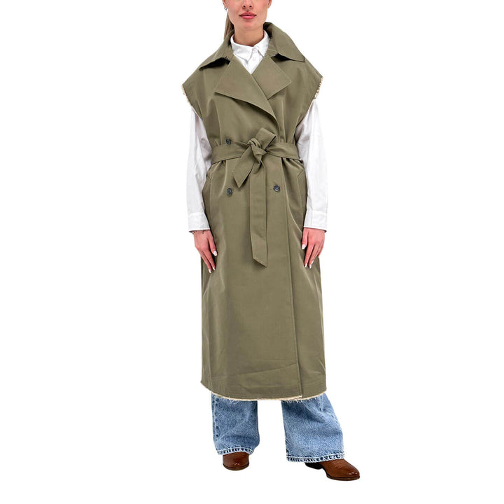 Oof Wear Women's Waterproof, 2 in 1 Trench Coat, Gabardine, Green