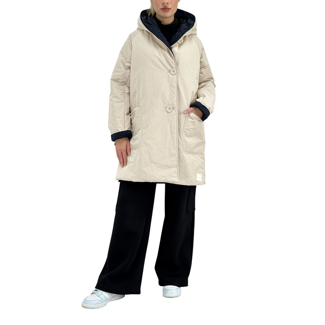 Oof Wear, Cappotto Double, Poliestere, Bianco e Blu