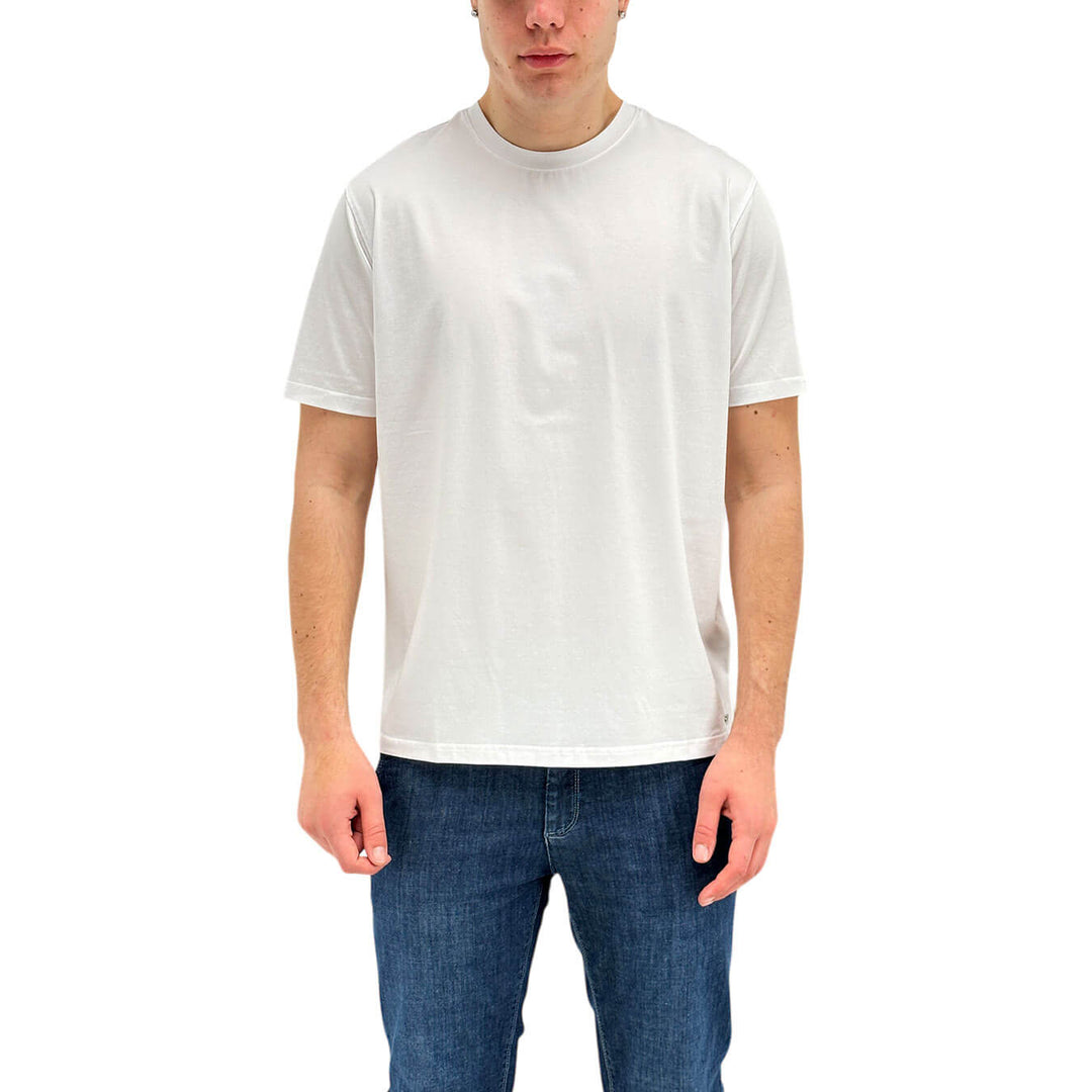 MarKup Men's Basic Shirt, Crewneck, Over, Cotton, White