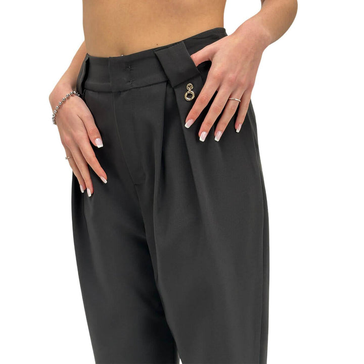 Relish Setmu Women's Capri Pants High Waist Black