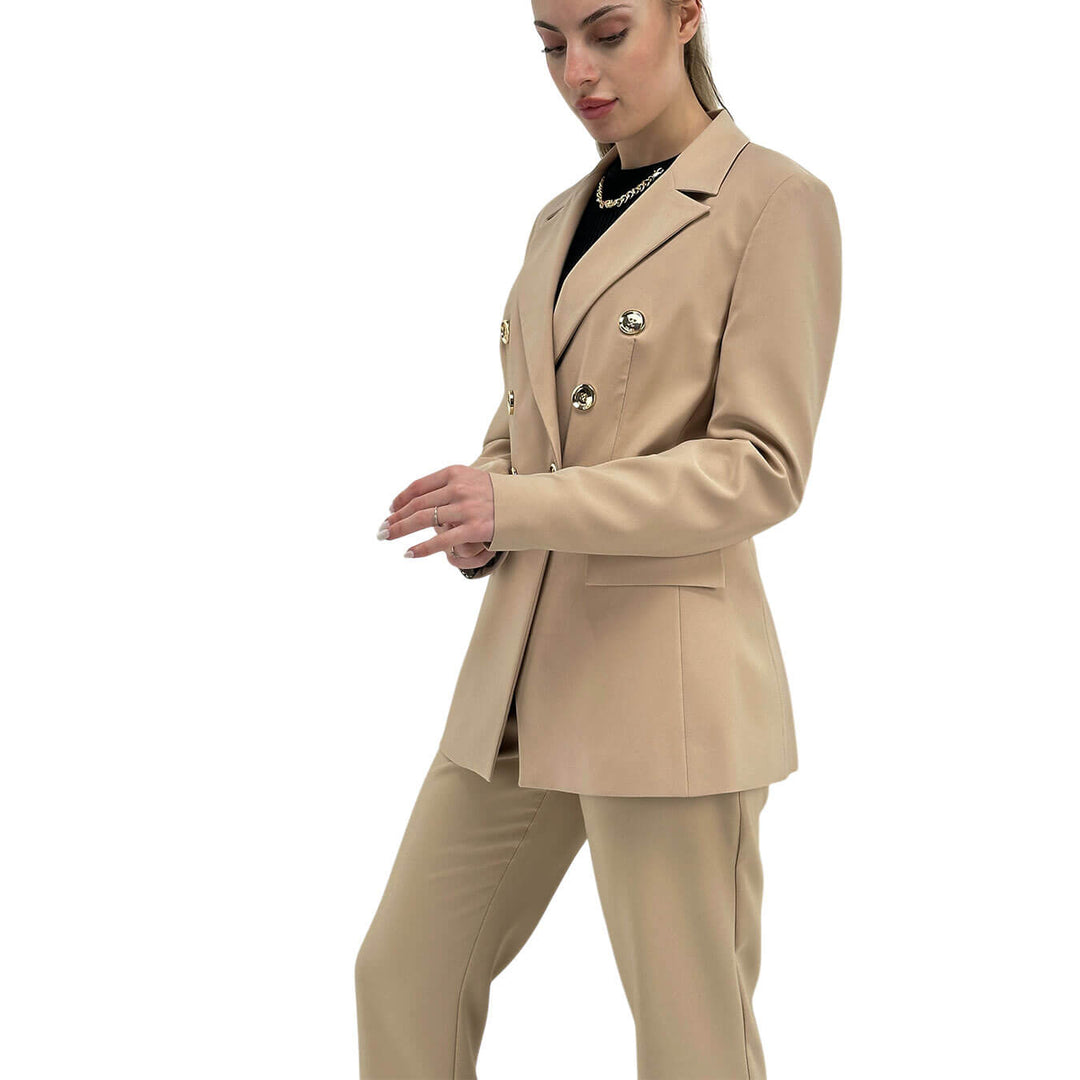 Relish Catalina Women's Pants, Basic Model, Mixed Fabric, Beige