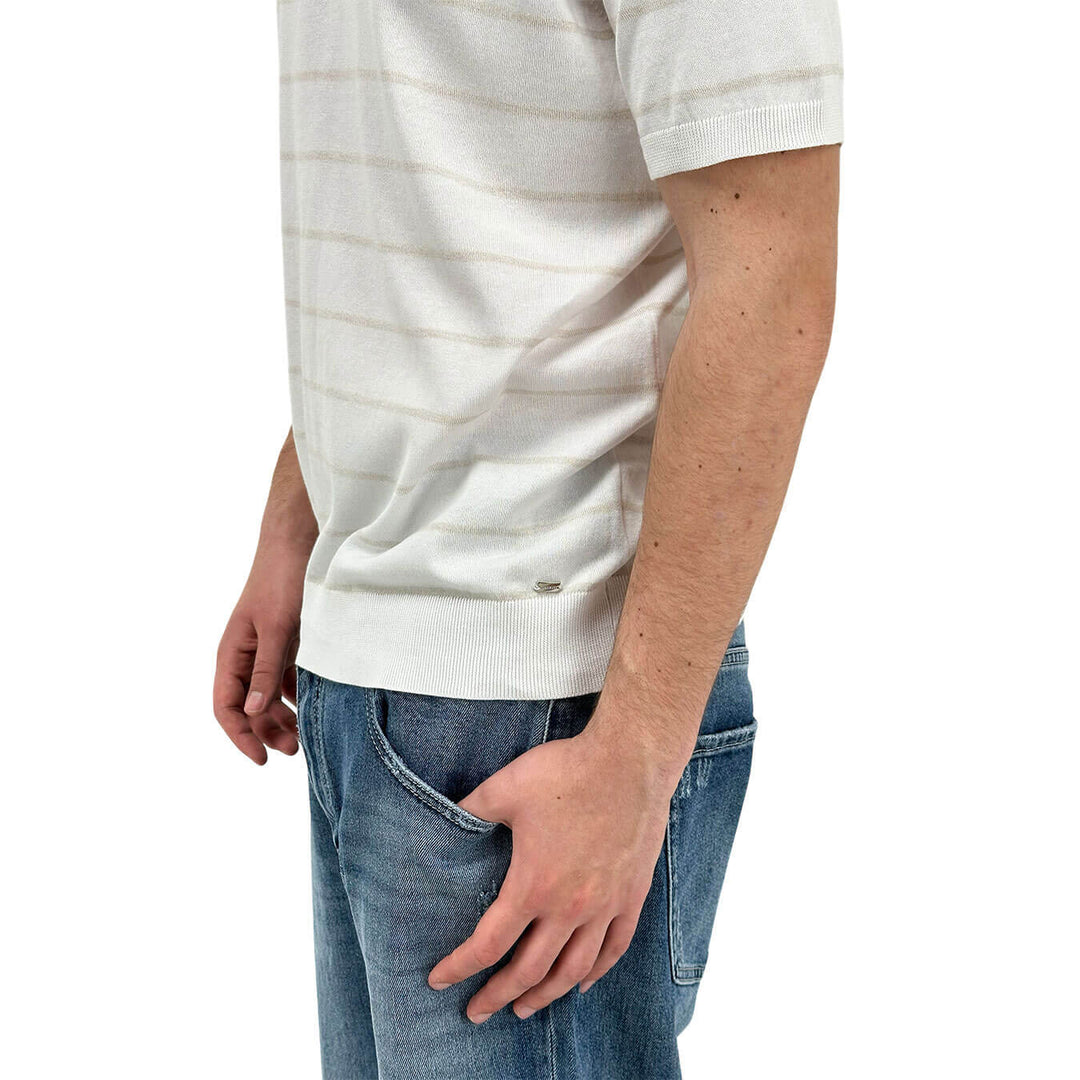 MarKup Maglia Uomo, T-Shirt Uomo, Girocollo, Cotone, Bianco